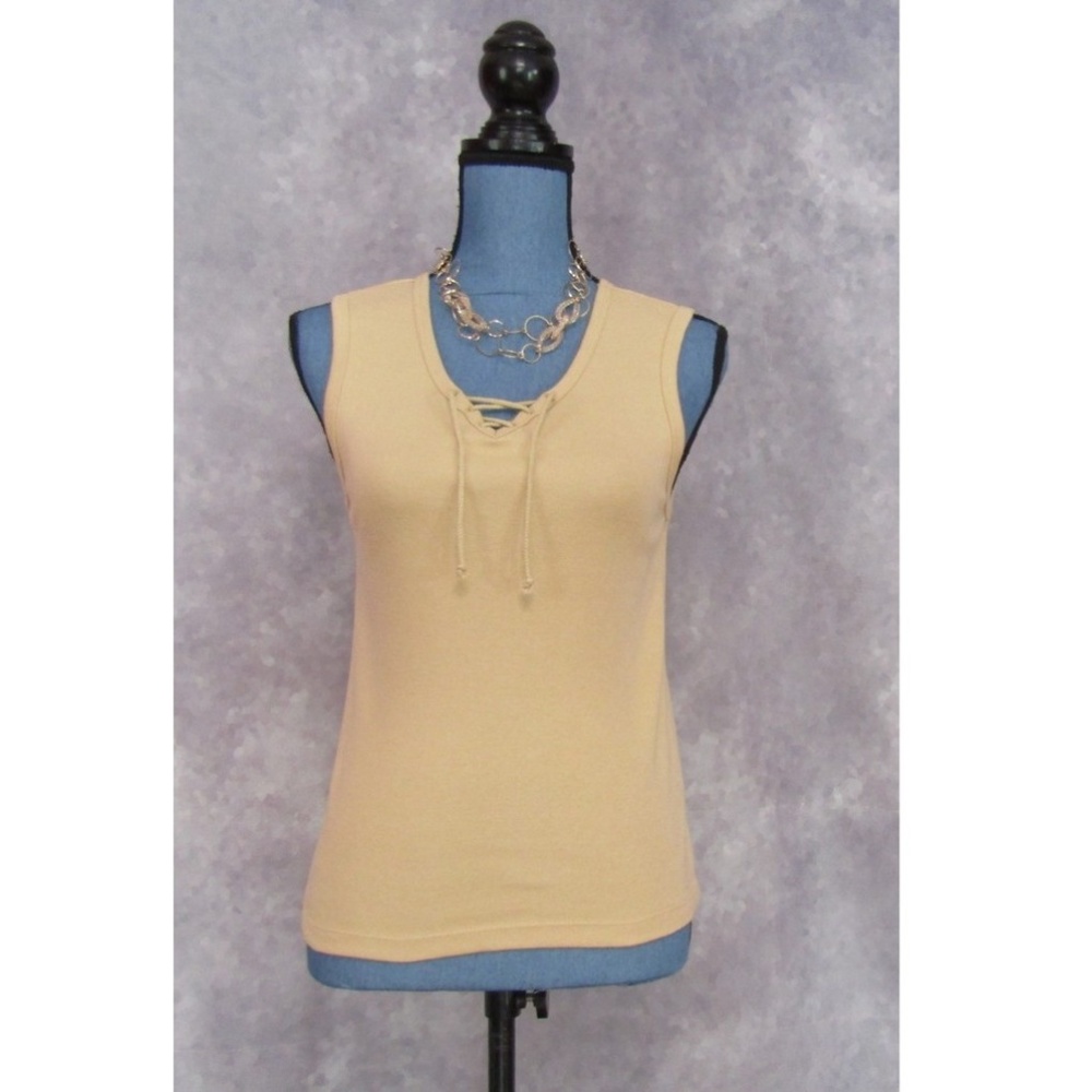 NWT Bossini Lace Up Bodice Tank Top Size 11